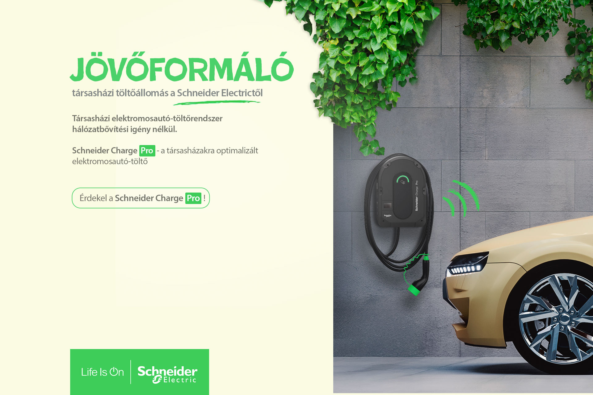 A Schneider Electric megoldásaival már a társasházban élők is tölthetik otthon e-autóikat