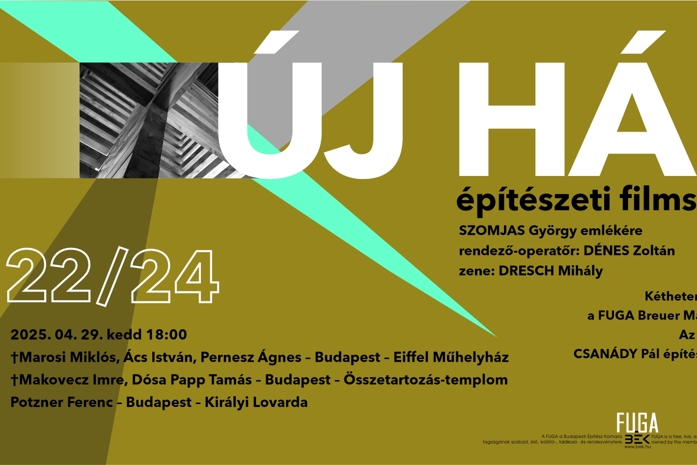 FUGA filmklub - Új Ház 22 - Szomjas György Kossuth-díjas filmrendező emlékére