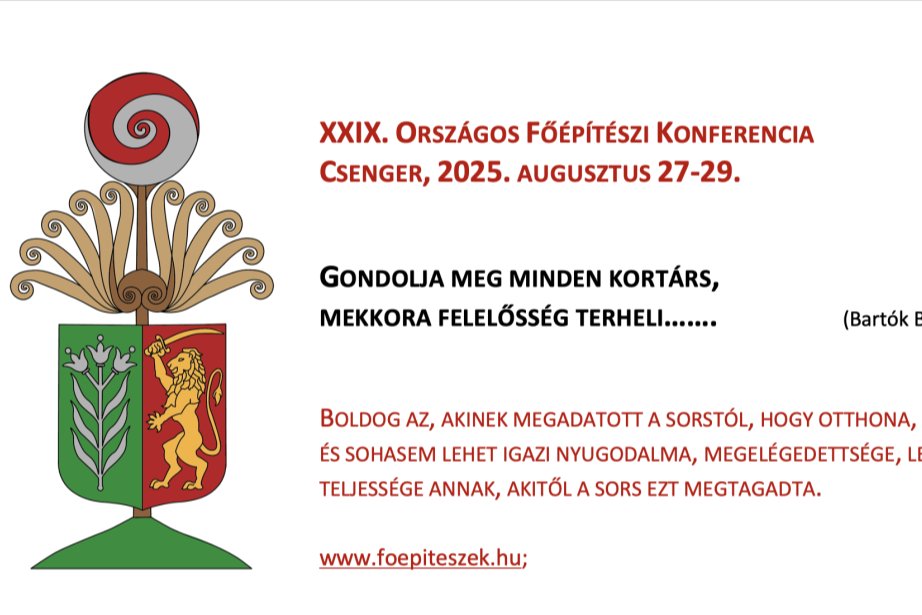 Már elérhető az idei Főépítészi Konferencia programja