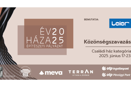 Év háza pályázat - Melyik a legnépszerűbb családi ház? - június 17-én indul közönségszavazás