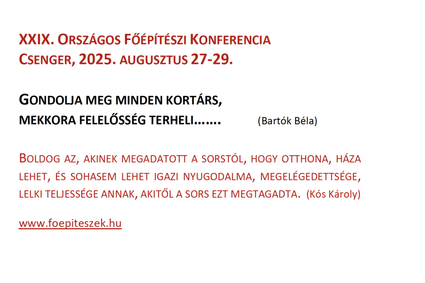 Elkészült a XXIX. Főépítészi Konferencia kiadványa