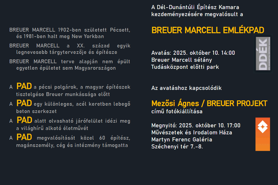 A Breuer Marcell Emlékpad Avatása - 2025. október 10.
