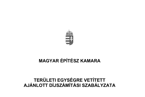 Területi egységre vetített ajánlott díjszámítási szabályzat