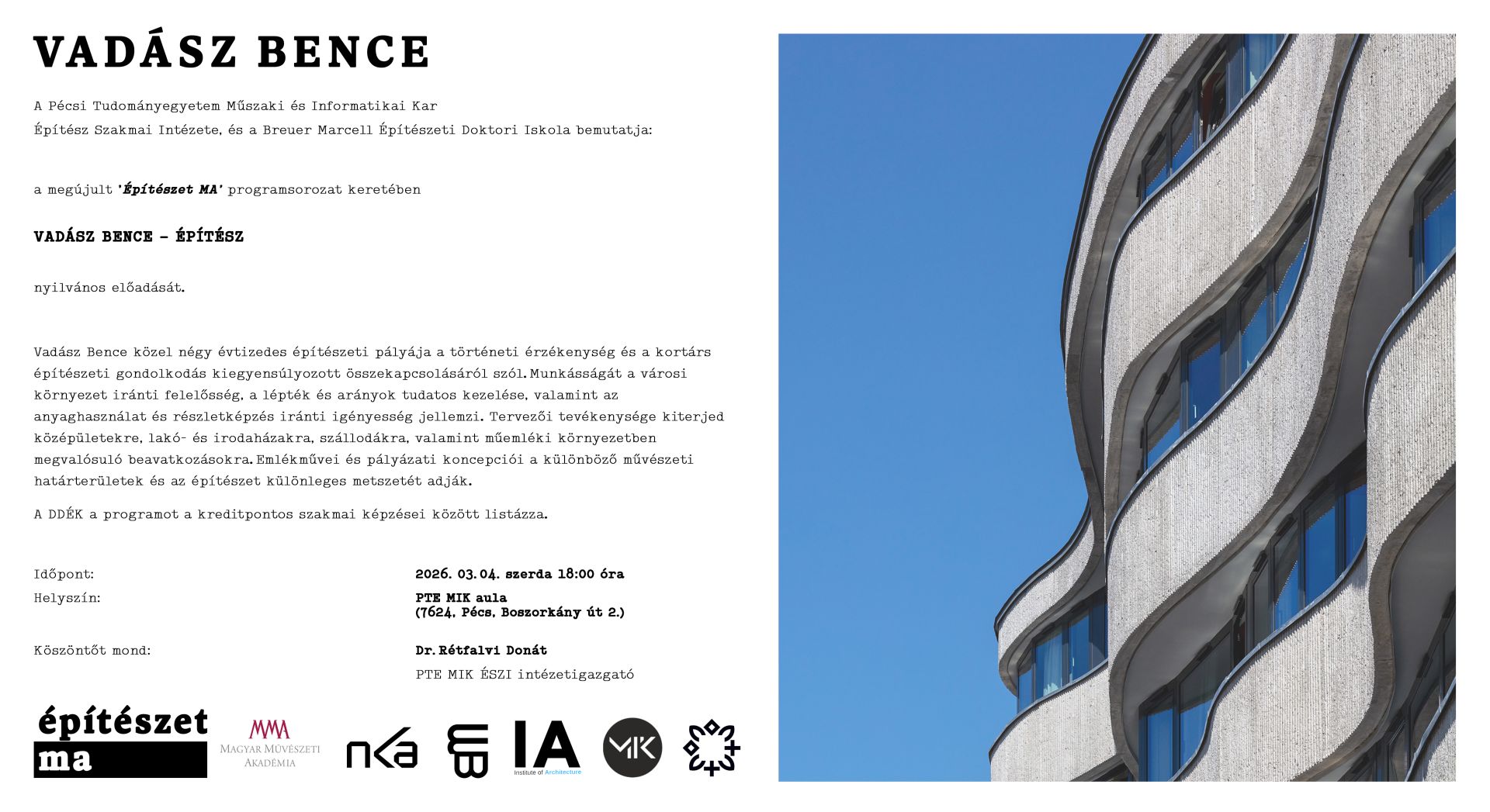 VADÁSZ BENCE nyilvános előadása