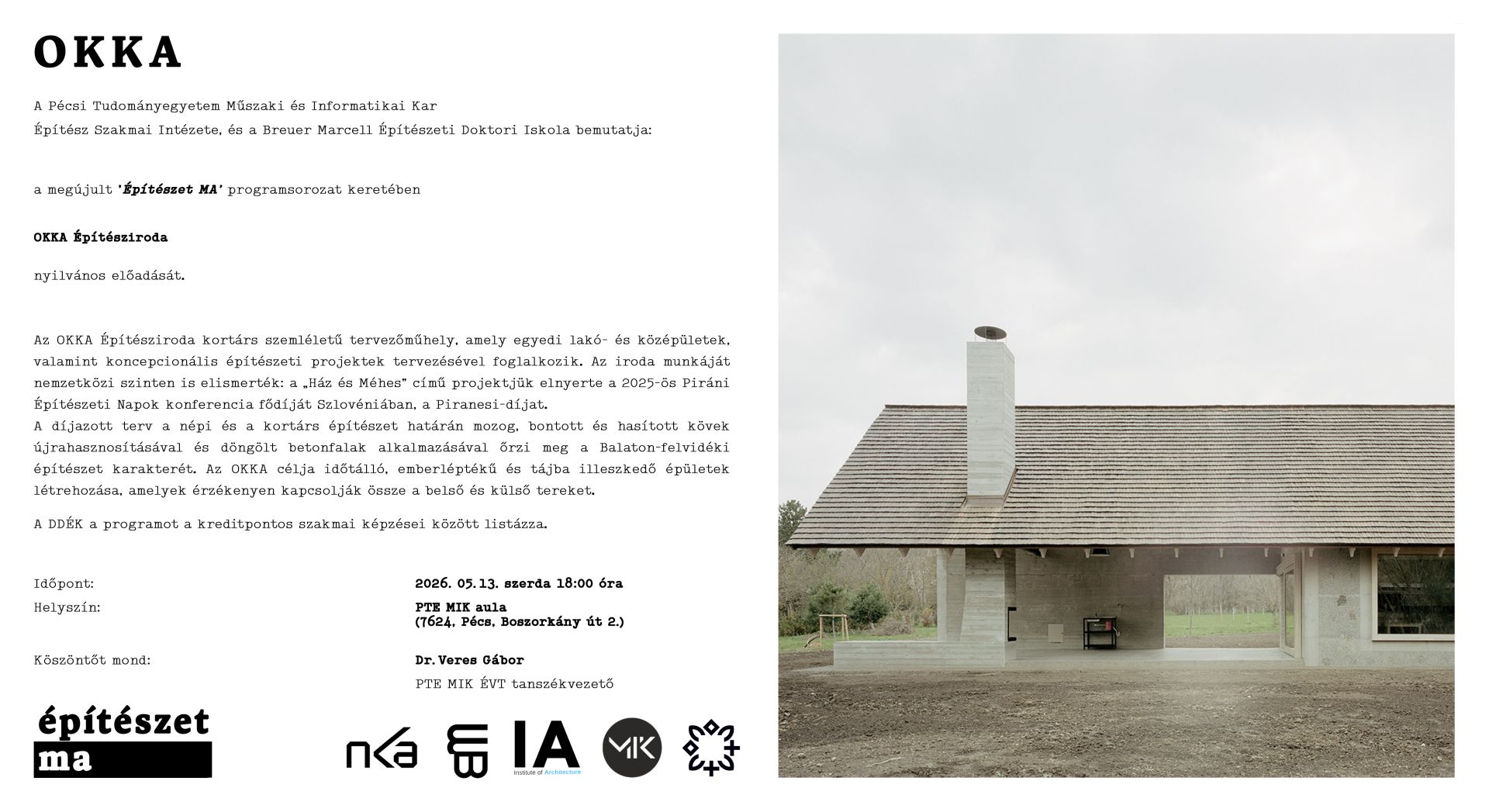 OKKA Építésziroda nyilvános előadása